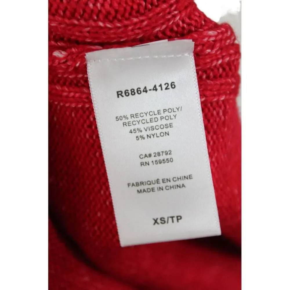 Renuar Womens Turtleneck Long Sleeve Pullover Sweater Top Berry Size XS